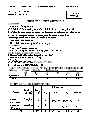 Giáo án Vật lý Lớp 7 - Tuần 9 - Năm học 2016-2017